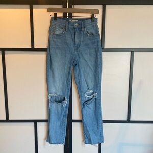 Madewell The High rise slim-boy distressed denim jeans. Size 23